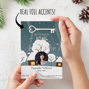 Corporate Real Estate Realtor Holiday Post Card