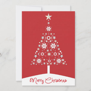 Corporate Red Merry Christmas Holiday Tree