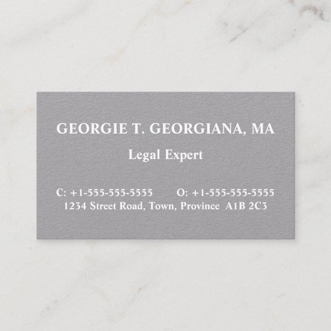 Corporate, Respectable, and Humble Business Card (Front)