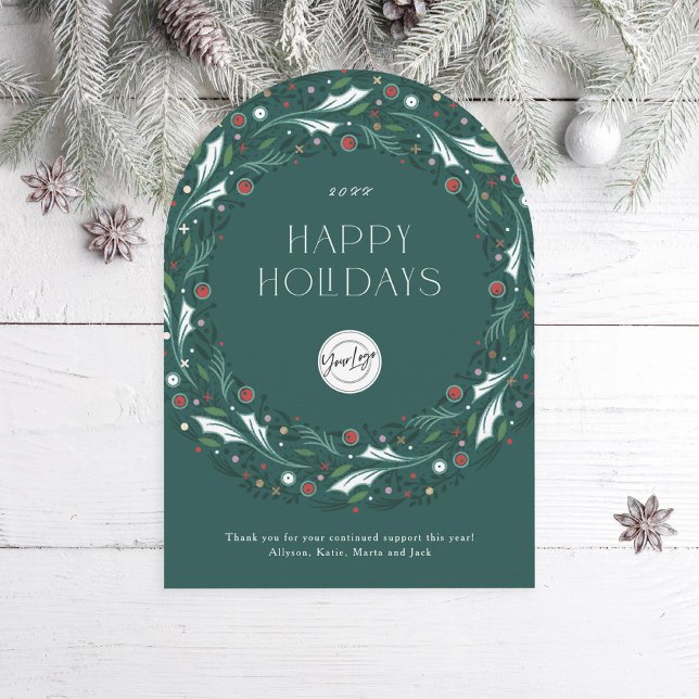 Corporate Retail Business Wreath Arch Diecut Invitation (Creator Uploaded)