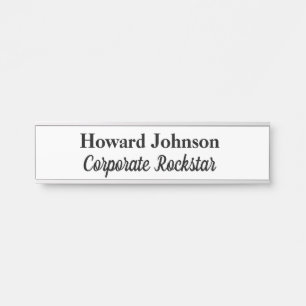 Corporate Rockstar Hanging Name Plate Door Sign