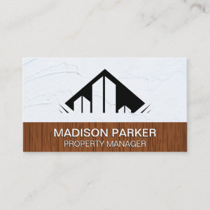 Corporate Rooftops Wood Spackled Wall Business Card