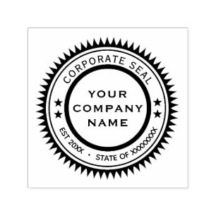 Corporate Seal with Company Name Self-inking Stamp