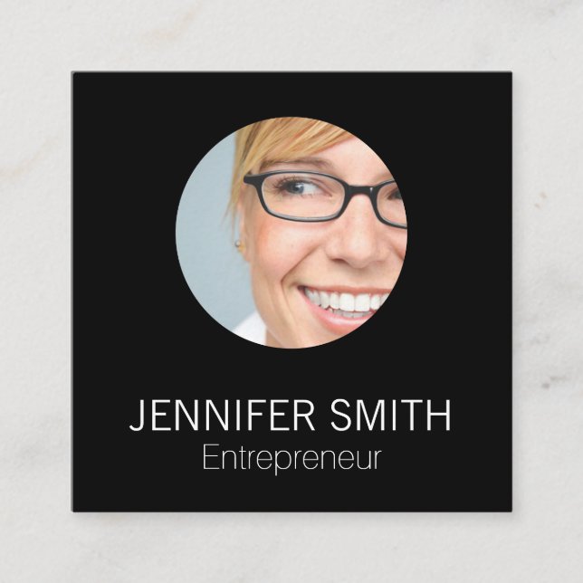 Corporate Sleek Square Business Card (Front)