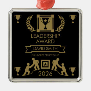 Corporate Staff Leadership Award Metal Tree Decoration
