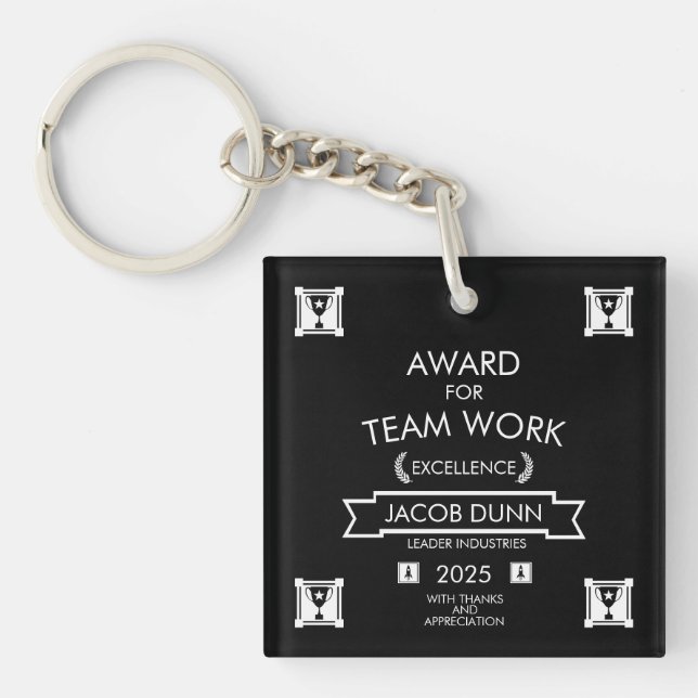 Corporate Staff Team Work Award Key Ring (Front)