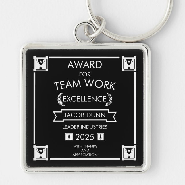 Corporate Staff Team Work Award Key Ring (Front)