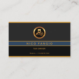 Corporate Stylish Minimalist Elegant Grey Taxi Business Card