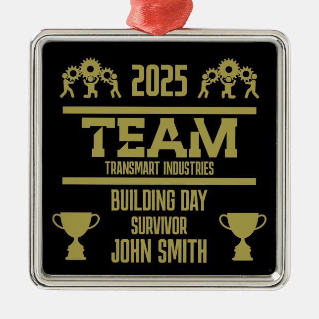 Corporate Team Building Day Metal Tree Decoration (Front)