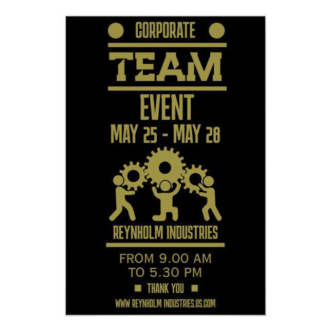 Corporate Team Building Day Poster (Front)