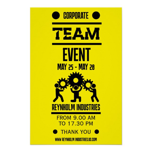 Corporate Team Building Day Poster (Front)