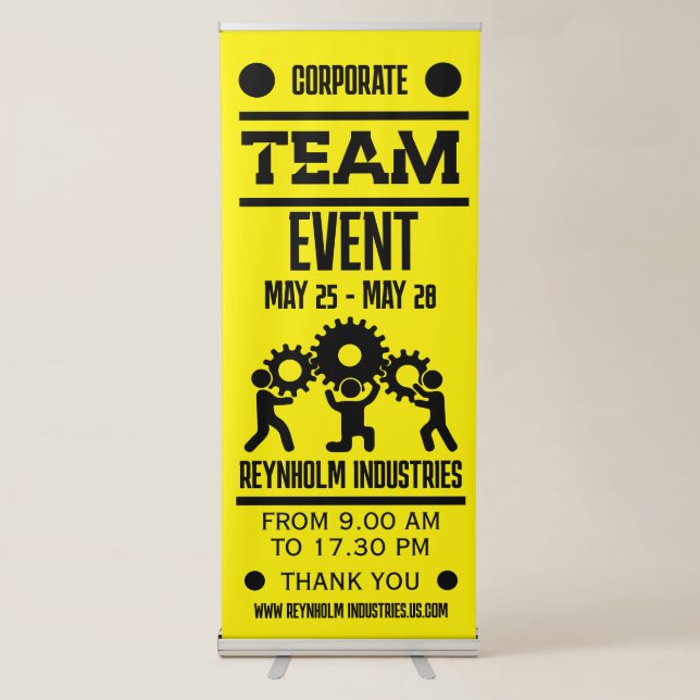 Corporate Team Building Day Retractable Banner (Front)
