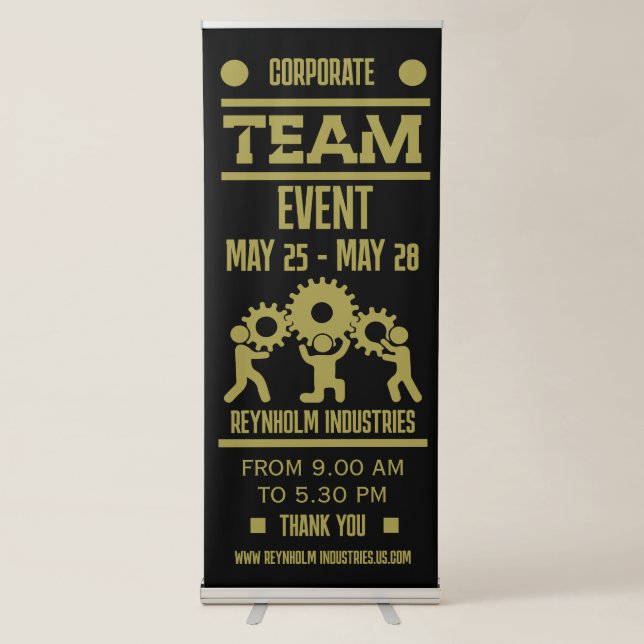 Corporate Team Building Day Retractable Banner (Front)