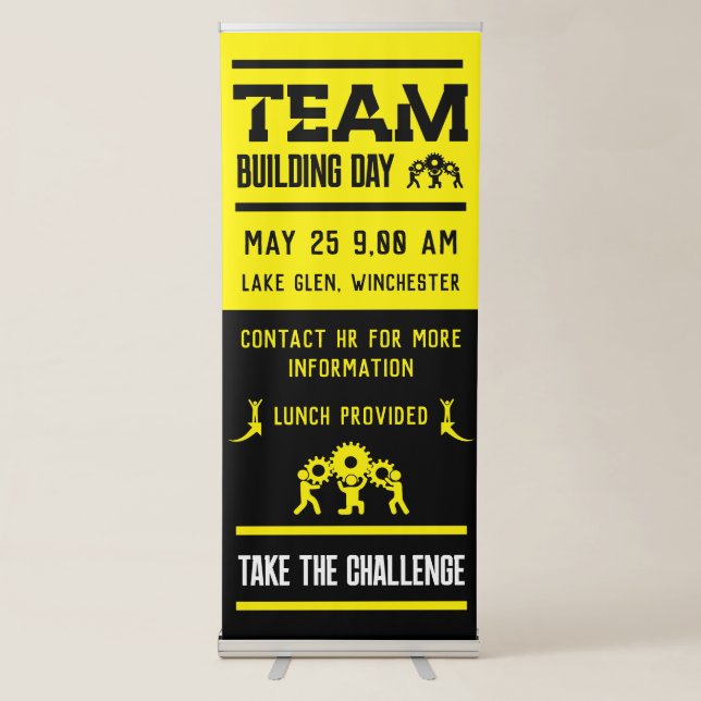 Corporate Team Building Day Retractable Banner (Front)