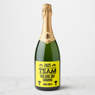 Corporate Team Building Day Sparkling Wine Label