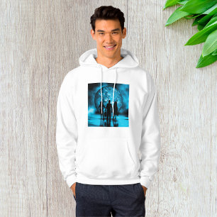 Corporate Team Silhouette Futuristic Business Hoodie