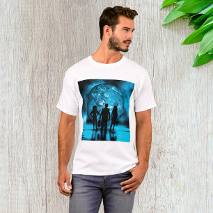 Corporate Team Silhouette Futuristic Business T-Shirt