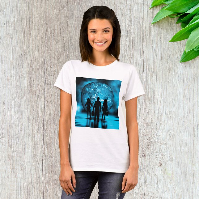 Corporate Team Silhouette Futuristic Business T-Shirt (Creator Uploaded)