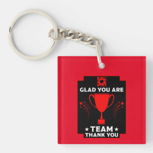 Corporate Team Thanks Key Ring