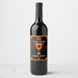 Corporate Team Thanks Wine Label
