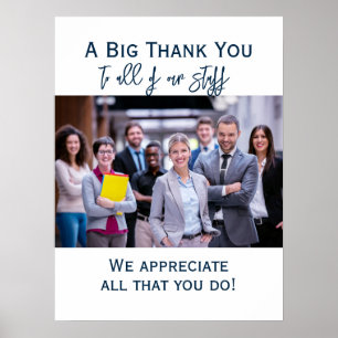 Corporate Thank You Appreciation Company Photo Poster