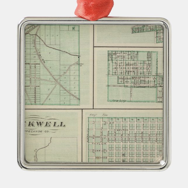 Corporate Town of Fowler, Benton Co Metal Tree Decoration (Front)