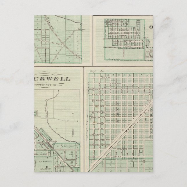 Corporate Town of Fowler, Benton Co Postcard (Front)