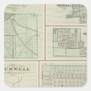 Corporate Town of Fowler, Benton Co Square Sticker