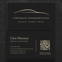 Corporate Transportation QR Code Black & Gold
