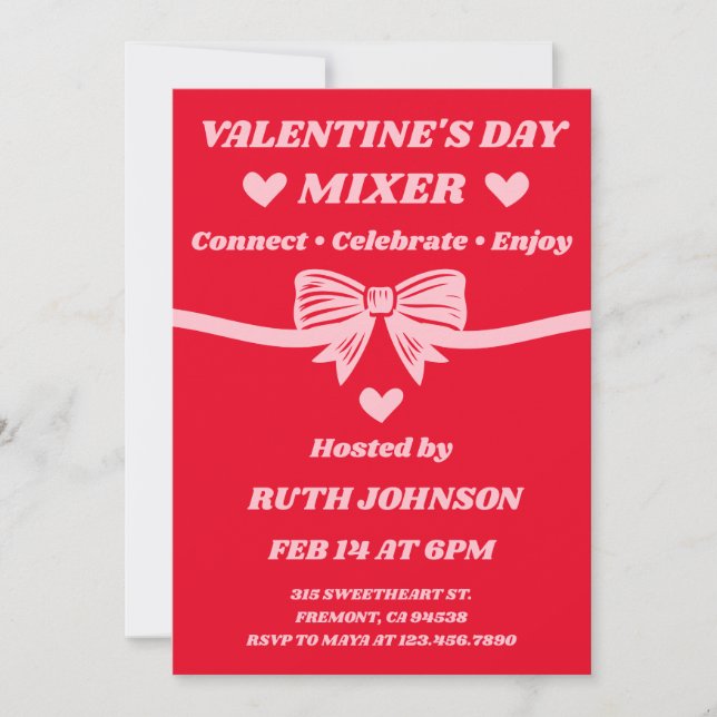 Corporate Valentine Mixer Invitation (Front)
