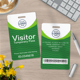 Corporate Visitor Pass ID Barcode with custom ID Badge