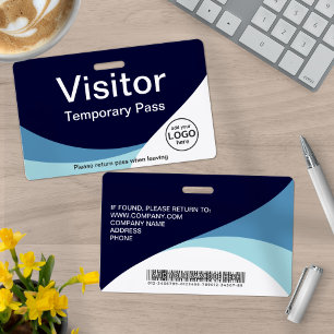 Corporate Visitor Pass ID with custom badge ID Badge