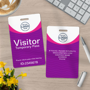 Corporate Visitor Pass ID with custom badge ID Badge