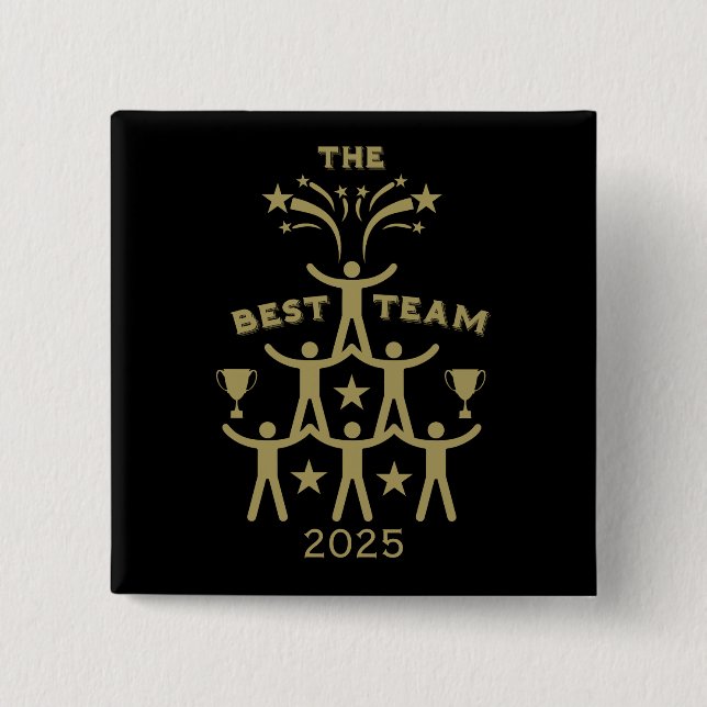 Corporate Work Team Gifts 15 Cm Square Badge (Front)