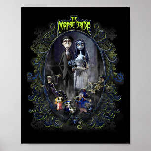 Corpse Bride The Groom & The Bride Scary Frame Poster