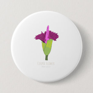Corpse Flower Titan aurm gothic flower Shirt 7.5 Cm Round Badge
