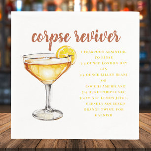 Corpse Reviver Cocktail Drink Recipe  Napkin