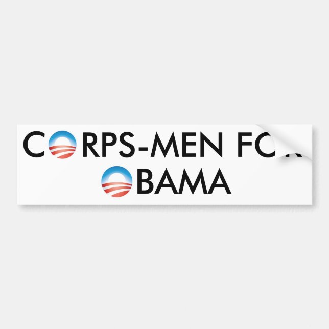 CORPSMAN FOR OBAMA BUMPER STICKER (Front)