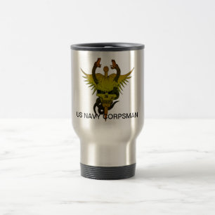 Corpsman up travel mug