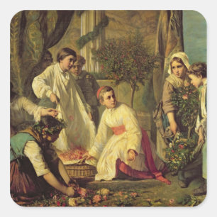 Corpus Christi, 1855 Square Sticker