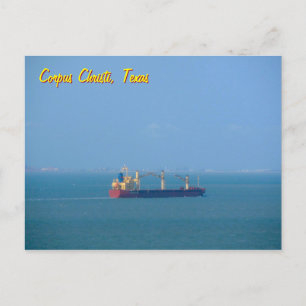 Corpus Christi Cargo Ship Postcard
