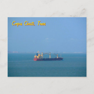 Corpus Christi Cargo Ship Postcard