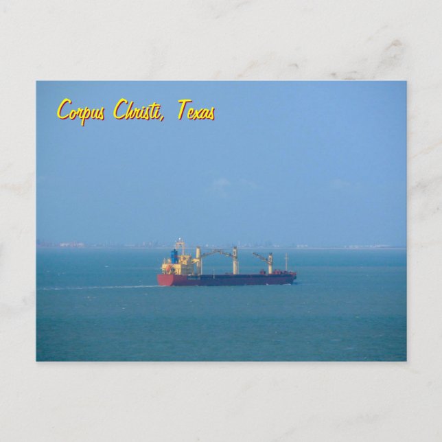 Corpus Christi Cargo Ship Postcard (Front)