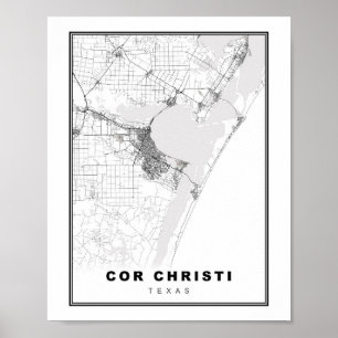 Corpus Christi Map Poster