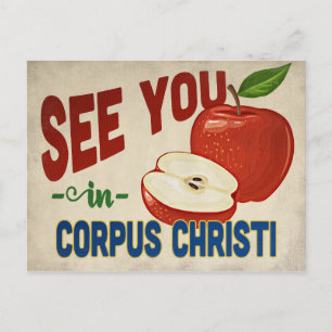 Corpus Christi Texas Apple - Vintage Travel Postcard
