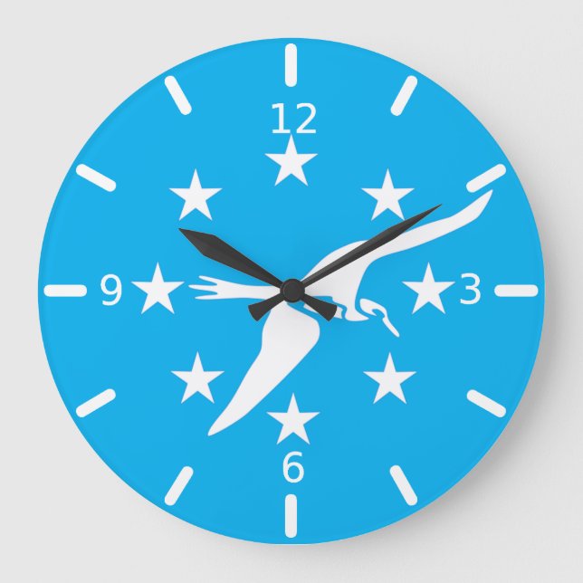 Corpus Christi (Texas) flag Large Clock (Front)