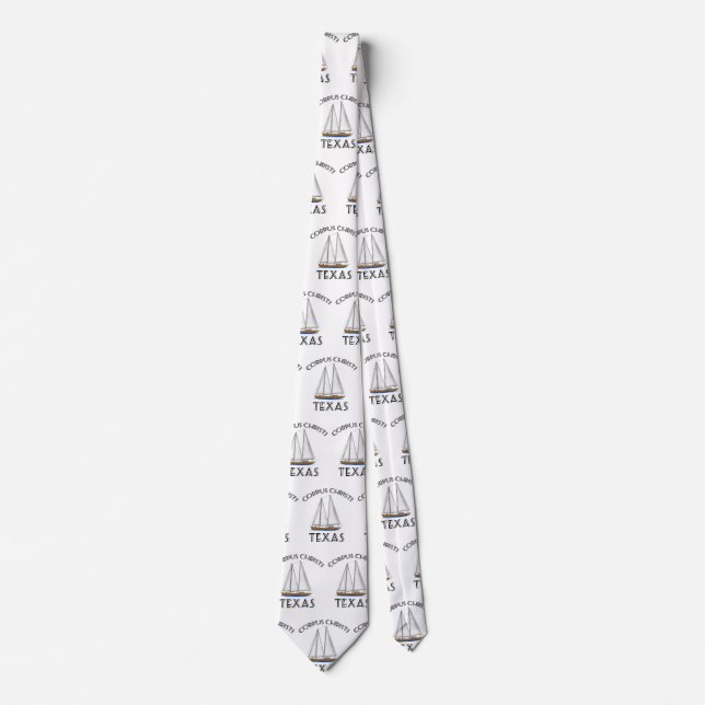 Corpus Christi Texas Sailing Tie (Front)