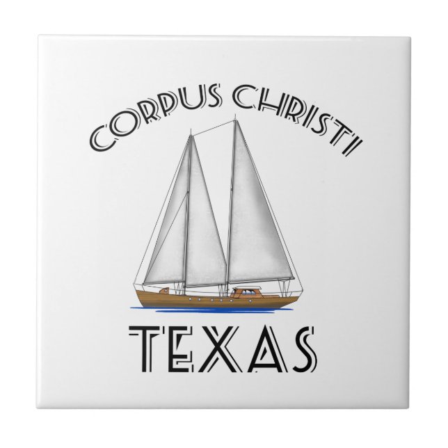 Corpus Christi Texas Sailing Tile (Front)