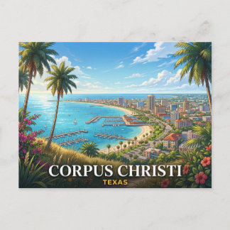 Corpus Christi Texas Trave Postcard
