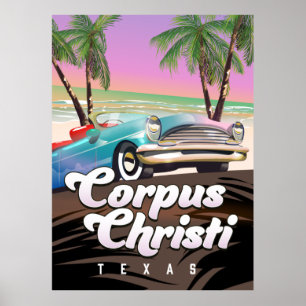 Corpus Christi Texas vacation poster